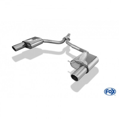 Silent rear duplex stainless steel 1x160x80mm type 53 for VOLKSWAGEN T5/T6 4-MOTION