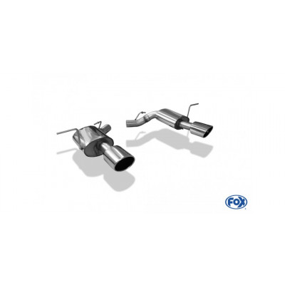 Silencieux arrière duplex inox 1x129x106mm type 44 pour JEEP GRAND CHEROKEE SRT8 TYPE WK