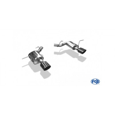 Silent rear duplex stainless steel 1x129x106mm type 44 (black tips) for JEEP GRAND CHEROKEE TYPE WK II