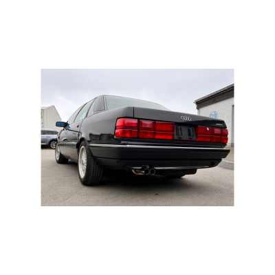 Silencieux arrière inox 2x63mm type 10 pour AUDI 100 QUATTRO TYPE C3