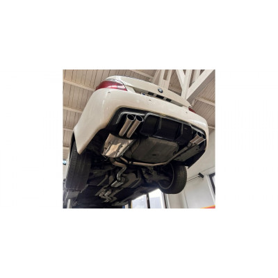 Silencieux arrière duplex inox 2x80mm type 10 (M5 look) pour BMW 520i/523i/525i/530i TYPE E60/61