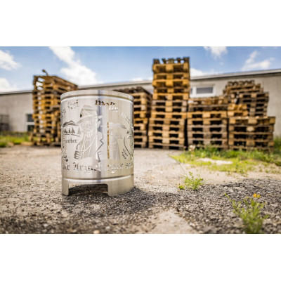 Tonneau en inox 500x390mm - Motif "ANTON GÜNTER"