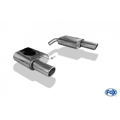 Silencieux arrière duplex inox 1x100mm type 16 pour VOLKSWAGEN PASSAT TYPE 3C/3C CC 4-MOTION