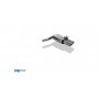 2x80mm stainless steel silent for SEAT LEON TYPE 5F