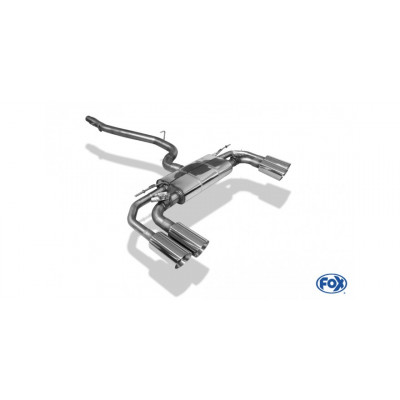 Catback complet avec silencieux arrière duplex inox 2x114mm type 25 pour AUDI S3 BERLINE TYPE GY
