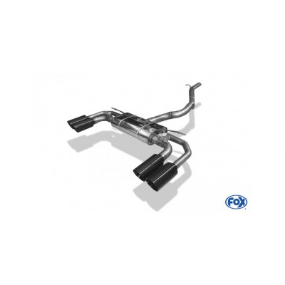 Silencieux arrière duplex inox 1x135x80mm type 53 pour VOLSWAGEN BEETLE TYPE 1C/9C/1Y