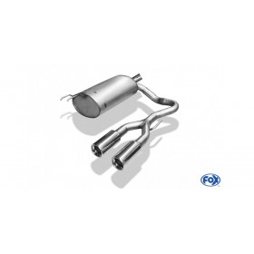 Silencieux arrière inox 2x76mm type 13 (sortie centrale) pour RENAULT TWINGO I TYPE C06