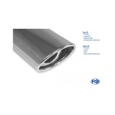 2x70mm stainless steel silent for RENAULT TWINGO I TYPE C06