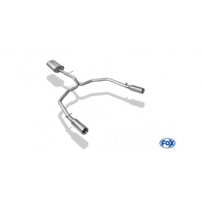 Silencieux arrière duplex inox 1x76mm type 13 pour RENAULT TWINGO I TYPE C06