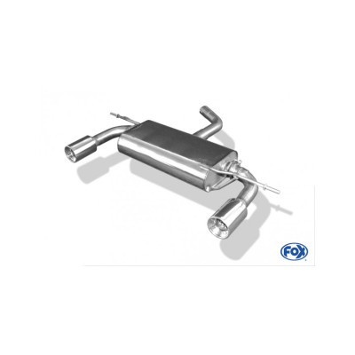 Silencieux arrière duplex inox 1x135x80mm type 53 pour VOLSWAGEN BEETLE TYPE 1C/9C/1Y