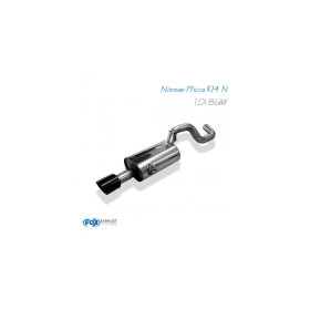 copy of Silent rear stainless steel central output 2x76mm type 13 for NISSAN MICRA TYPE K12