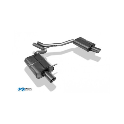 Silencieux arrière duplex sport inox 1x90mm type 25 pour AUDI A4 TYPE B7