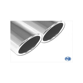 Embouts d'échappement inox 2x76mm type 16 pour silencieux arrière AU051005-