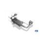 Silent rear duplex stainless steel 2x76mm type 25 for FIAT 124 SPIDER