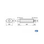 copy of Silent stainless steel rear 1x135x80mm type 53 for OPEL VECTRA A (COFFRE)