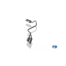 Silent stainless steel rear 2x115x85mm type 38 (side exit) for FORD RANGER MK5