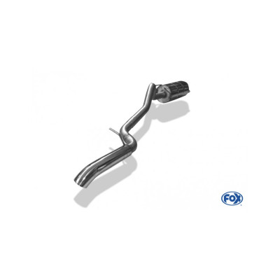 Silent stainless steel rear 1x76mm type 28 for FORD RANGER MK5