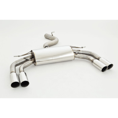 copy of Silent rear duplex stainless steel 1x160x80mm type 53 for VOLKSWAGEN T5/T6 4-MOTION
