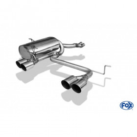 Silencieux arrière duplex D+G inox 2x90mm type 14 look M3 V2 pour BMW 320/323/325/328/330 TYPE E46