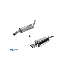 Pack Silencieux arrière inox 2x70mm type 14 + silencieux avant pour AUDI 100/A6 TYPE C4