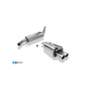 Pack Silencieux arrière inox 2x76mm type 16 + silencieux avant pour AUDI 100/A6 TYPE C4