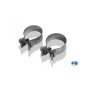 copy of Silent rear duplex stainless steel 1x160x80mm type 53 for VOLKSWAGEN T5/T6 4-MOTION