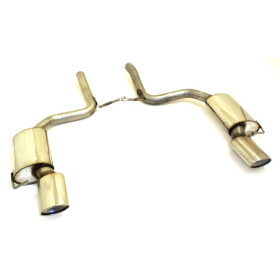 copy of Demi-ligne d'échappement avec silencieux arrière inox 2x76mm type 13 pour VOLVO V50 / S40 II