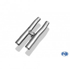 copy of Silent rear duplex stainless steel 1x160x80mm type 53 for VOLKSWAGEN T5/T6 4-MOTION