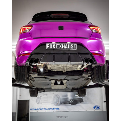 Silencieux arrière duplex sport inox 2x76mm type 25 (émaillé noir) pour SEAT IBIZA TYPE KJ