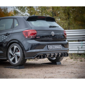 Silencieux arrière duplex sport inox 2x100mm type 25 (emmaillé noir) pour VOLKSWAGEN POLO GTI TYPE AW1