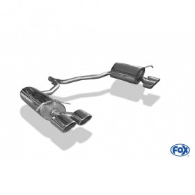 Silencieux arrière duplex inox 2x115x85mm type 32 (logo Piecha) pour MERCEDES CLASSE C COUPE TYPE C204