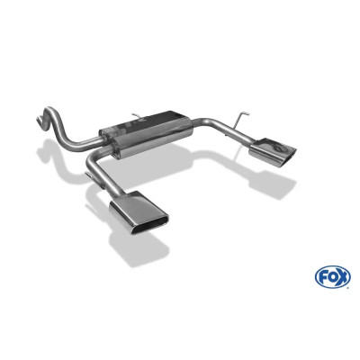 Silencieux arrière duplex inox 1x145x65mm type 59 pour PEUGEOT 308 II