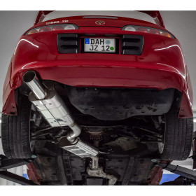 CATBACK RACING - Silencieux arrière inox 1x114mm type 10 + tube avant pour TOYOTA SUPRA MK4