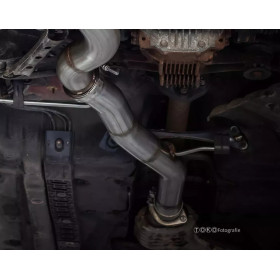 copy of Silent rear duplex stainless steel 1x114mm type 25 for TOYOTA SUPRA TYPE JTSC