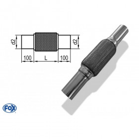 copy of Silent stainless steel rear 1x135x80mm type 53 for OPEL VECTRA A (COFFRE)