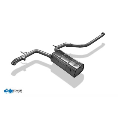 CATBACK avec silencieux arrière sport inox 1x63mm type 26 pour AUDI A2 (réservoir 21L)