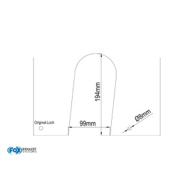 Gabarit de découpe 1x90mm pour AUDI A2