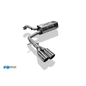 Silencieux arrière sport inox 2x80mm type 16 pour AUDI A2 (réservoir 34L)