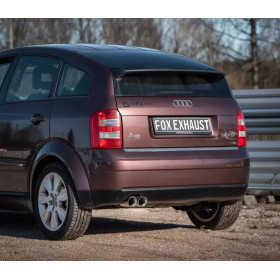 Silencieux arrière sport inox 2x76mm type 25 pour AUDI A2 (réservoir 42L)