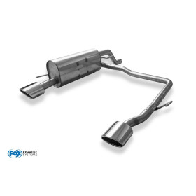 Silencieux arrière duplex inox 1x115x85mm type 32 pour OPEL CORSA D (avec pare-chocs RIEGER)