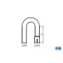 copy of Silent stainless steel rear 1x135x80mm type 53 for OPEL VECTRA A (COFFRE)