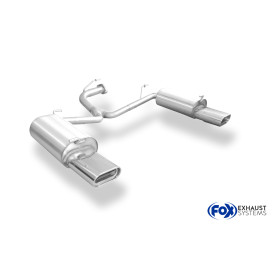 copy of Silent rear duplex stainless steel 1x160x80mm type 53 for TOYOTA AVENSIS TYPE T25