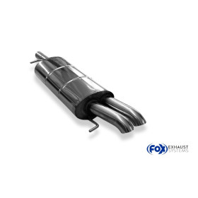 Silencieux arrière inox 2x63mm type 28 pour VOLKSWAGEN PASSAT TYPE 3B/3BG
