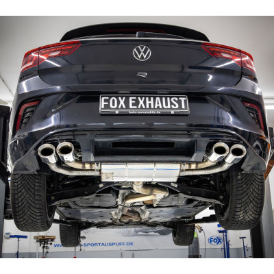 CATBACK - Silencieux avant + silencieux arrière duplex inox 2x102x76mm type 46 pour VOLKSWAGEN T-ROC R 4MOTION