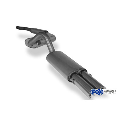 copy of Silent rear duplex stainless steel 1x160x80mm type 53 for VOLKSWAGEN T5/T6 4-MOTION