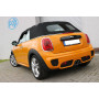 copy of Silent rear duplex stainless steel central output 2x76mm type 17 for MINI COOPER S R53