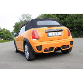 copy of Silent rear duplex stainless steel central output 2x76mm type 17 for MINI COOPER S R53