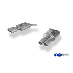 copy of Silent rear duplex stainless steel 1x160x80mm type 53 for VOLKSWAGEN T5/T6 4-MOTION