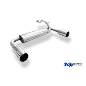 Silencieux arrière duplex sport inox 1x100mm type 10 pour HONDA CIVIC 4 (EC8/EC9/ED6/ED7/ED9)