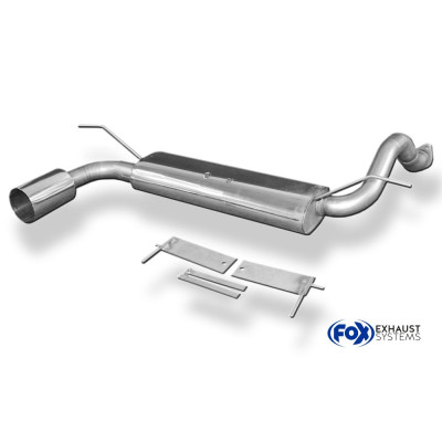 Silencieux arrière sport inox 1x114mm type 10 pour HONDA CIVIC 5 (EG2/EG3/EG4/EG6 EK3/EK4)